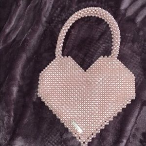 A Cute Loeffler Randall Heart Beaded Shaped Purse